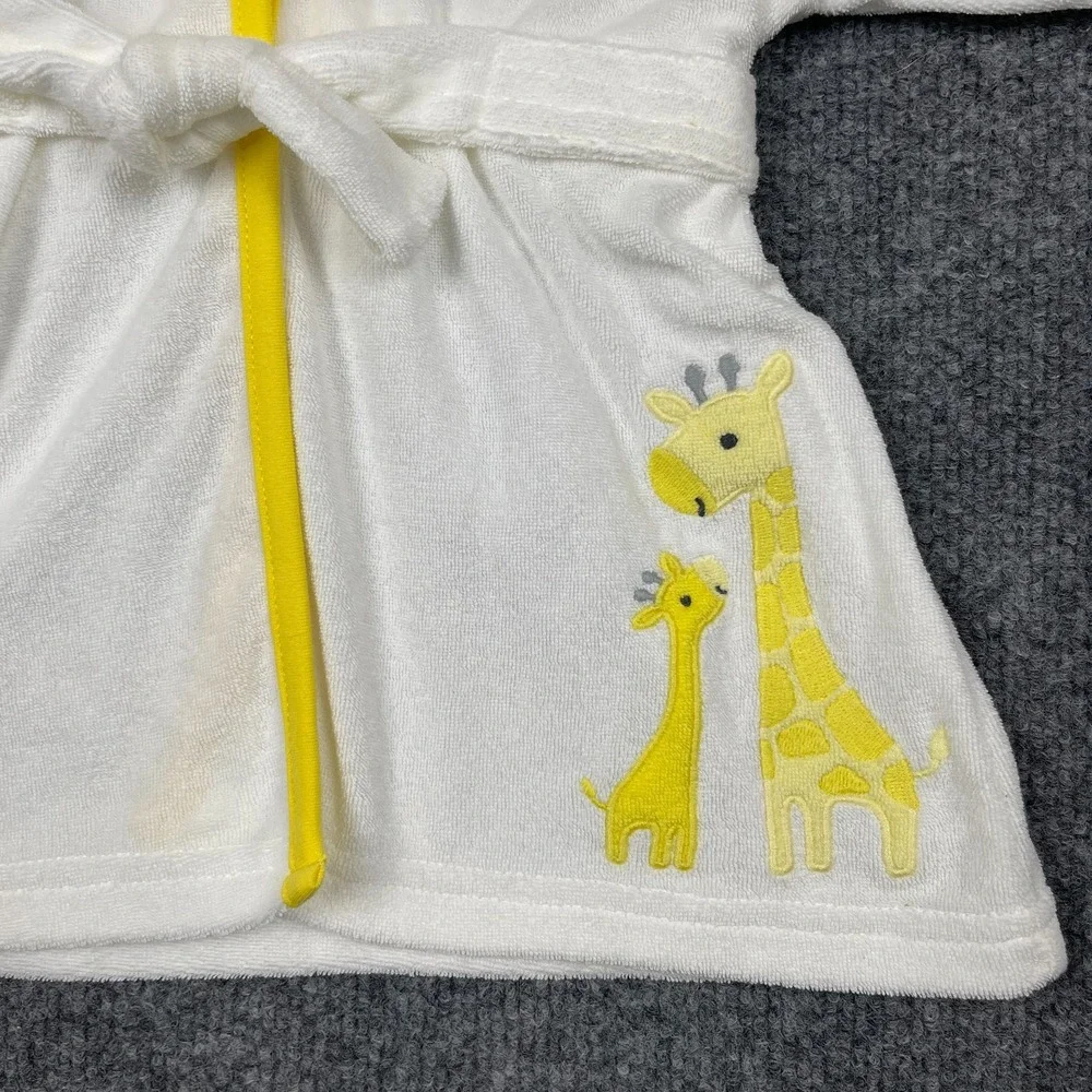 Lot of 2 Carter's Just One You Baby Hooded Bathrobes 0-9M Dinosaur Giraffe